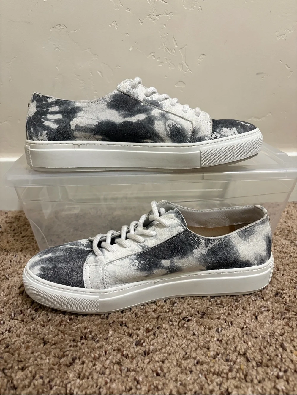 Aquatalia Oralee Platform Sneaker Low Top Tie Dye, Women's Size 7